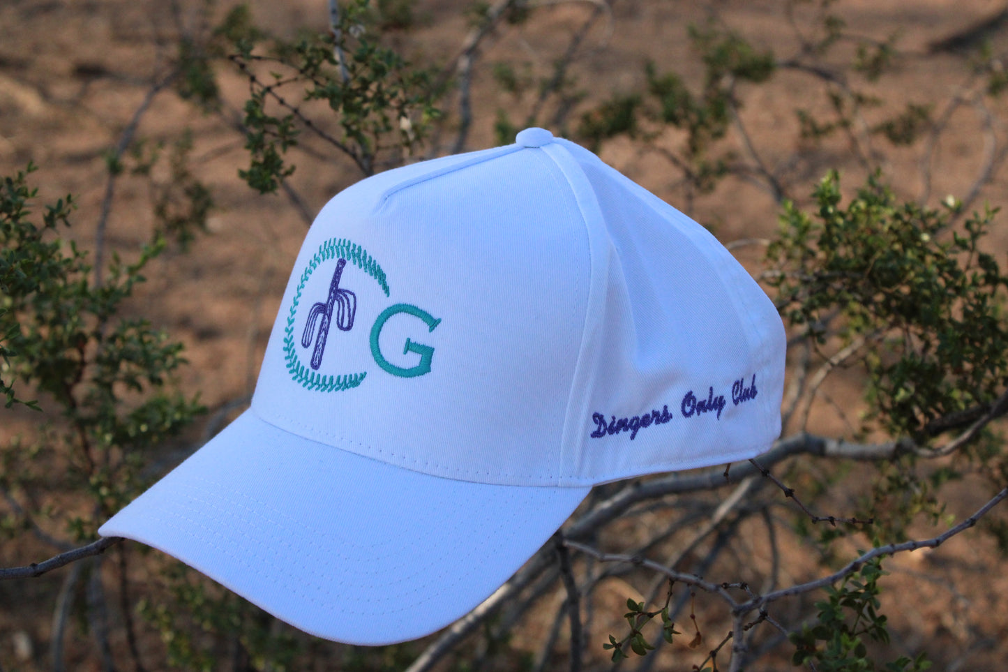 Cacti Guy "Dingers Only Club" White Snake Baseball Hat