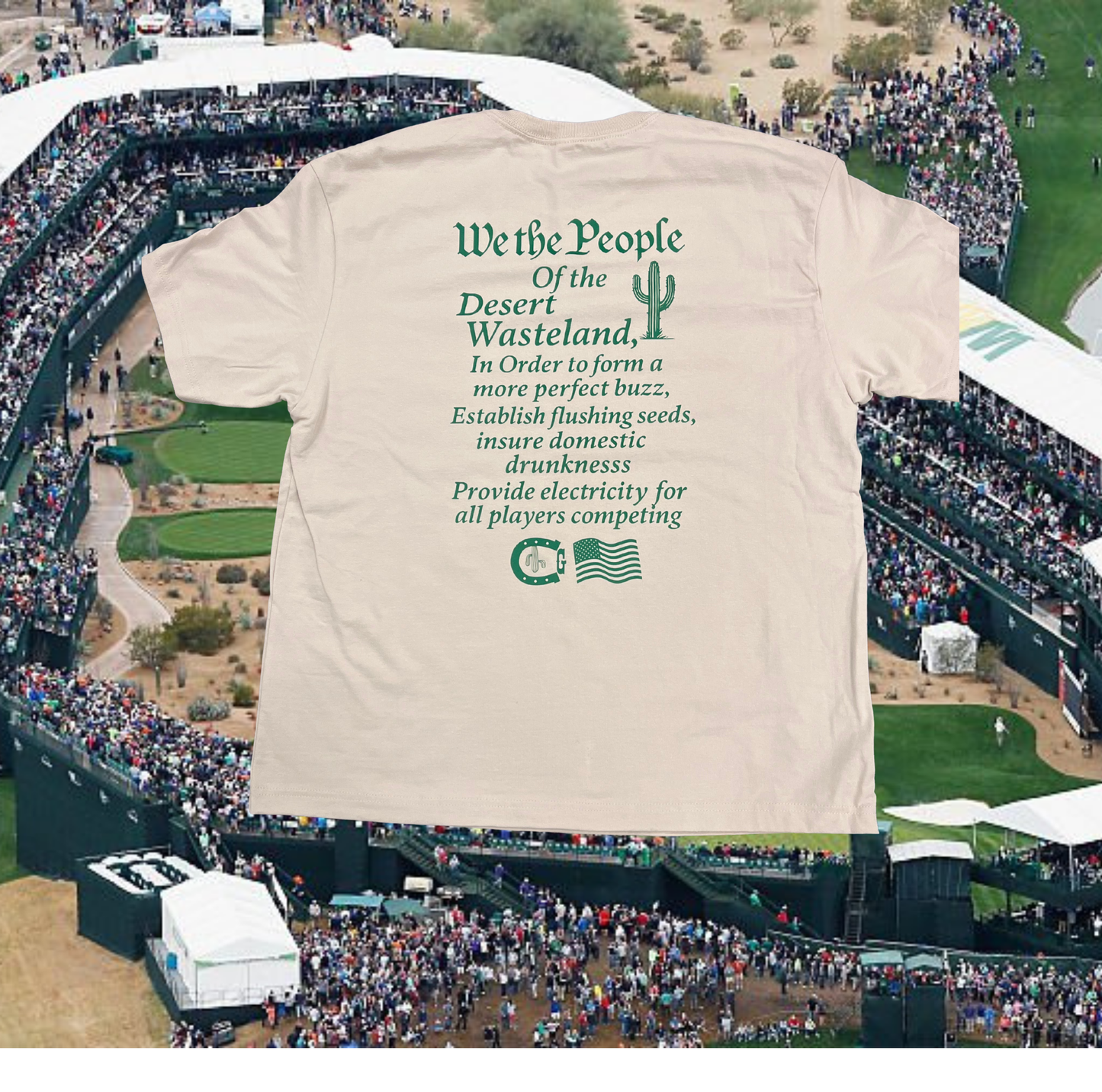 PHX Open Cacti Guy Tan Pin Seeker T Shirt