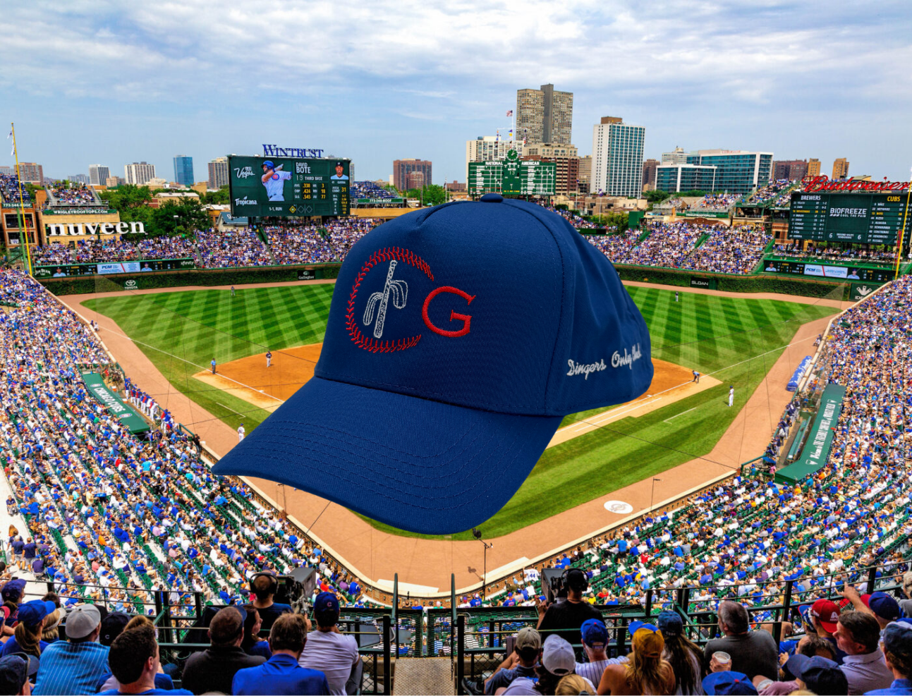 Cacti Guy "Dingers Only Club" Blue Chicago Baseball Hat