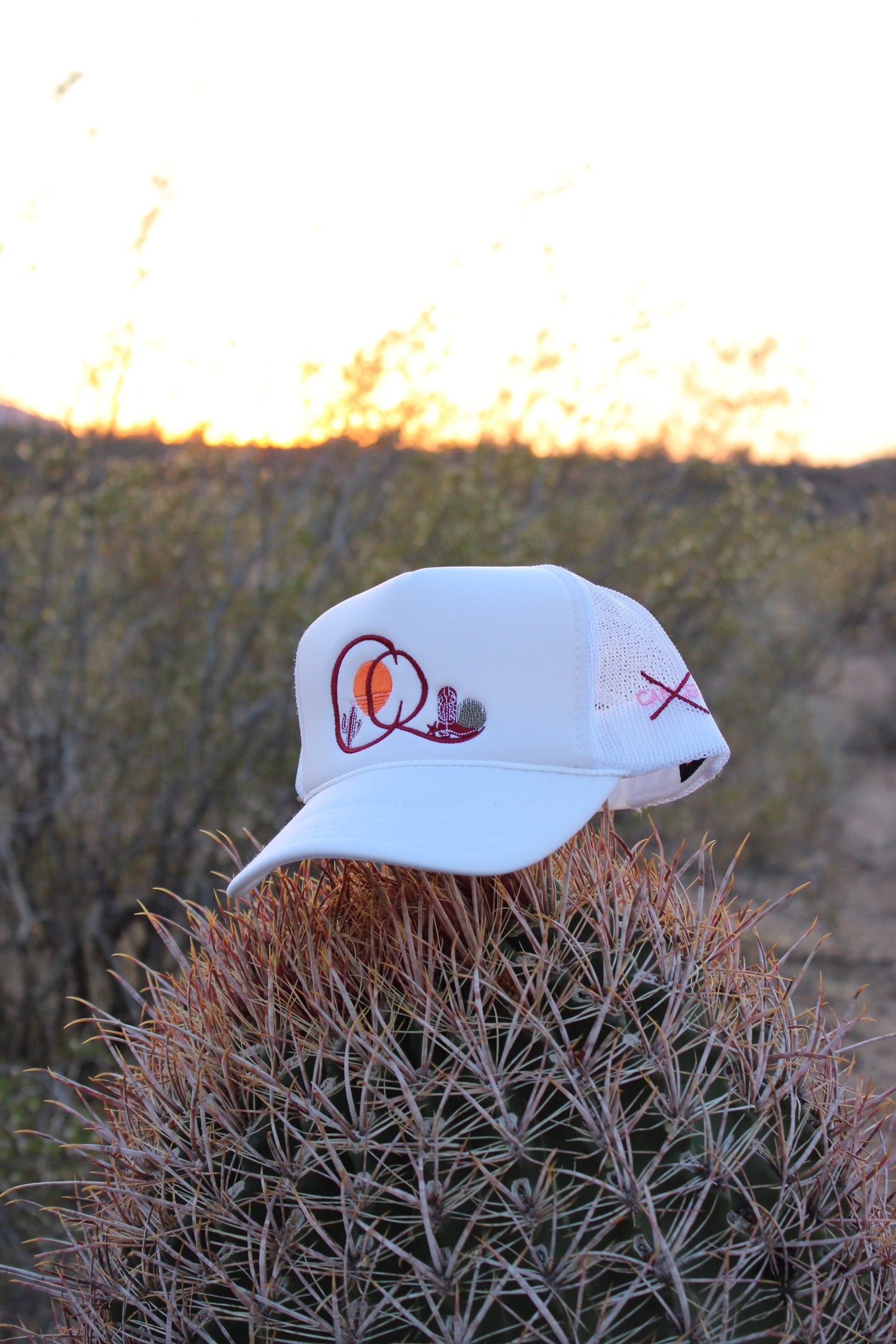 Cactus Queen White Foam Trucker Hat