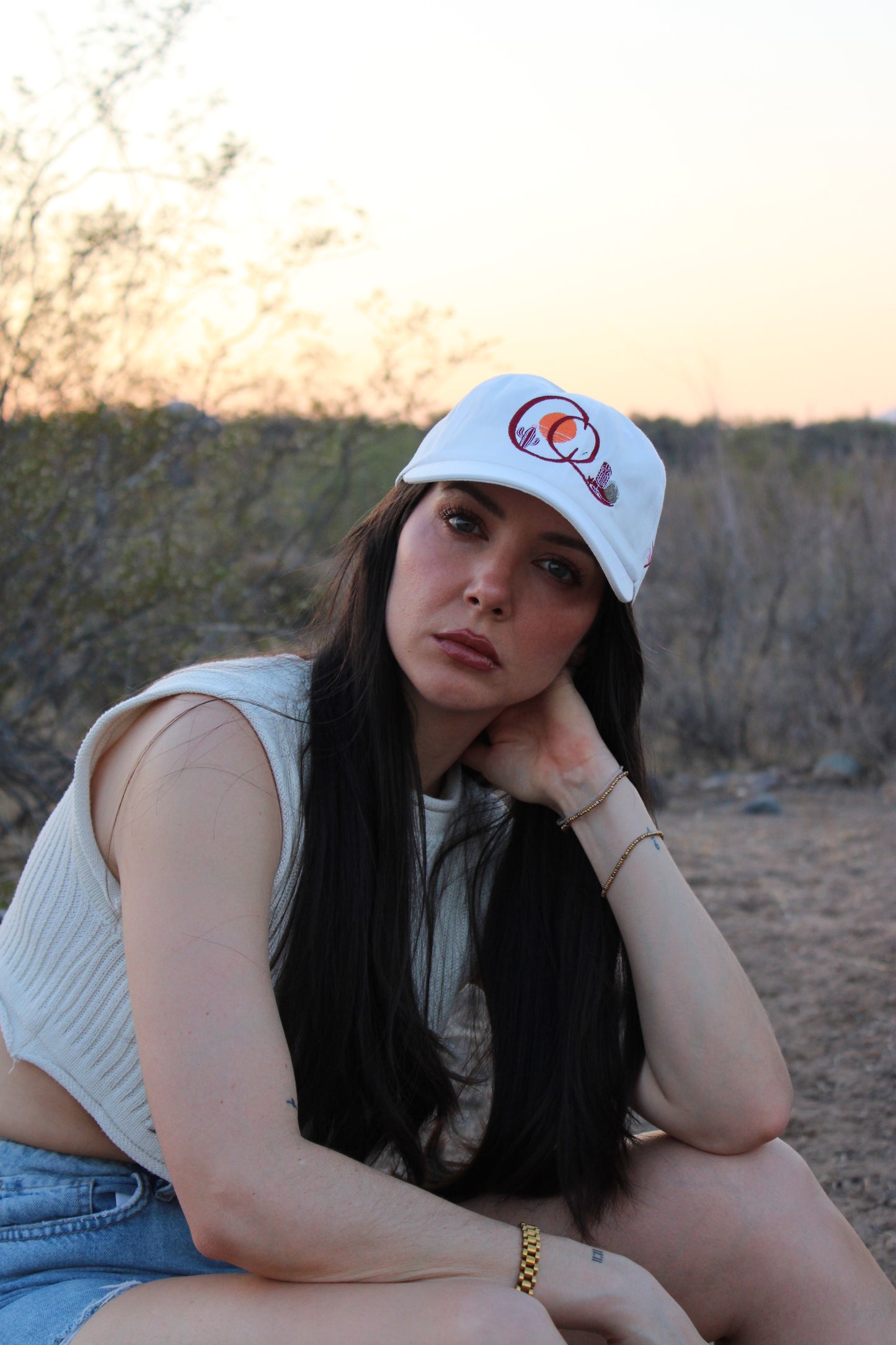 Cactus Queen Unstructed Mom Hat