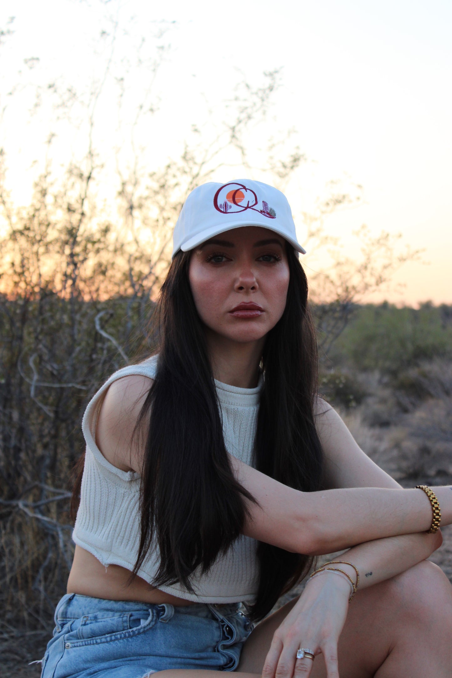 Cactus Queen Unstructed Mom Hat
