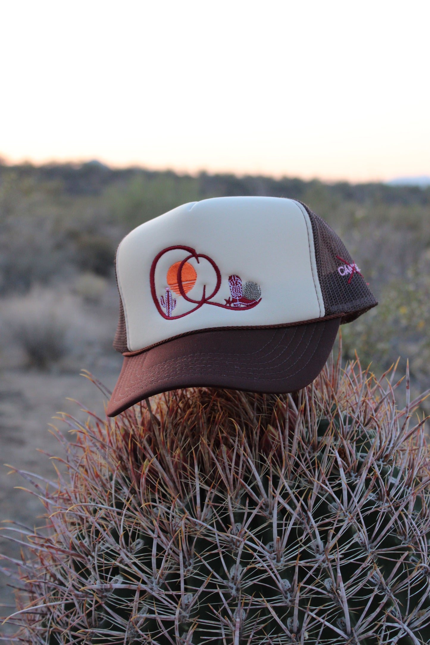 Cactus Queen Brown & Tan Foam Trucker Hat