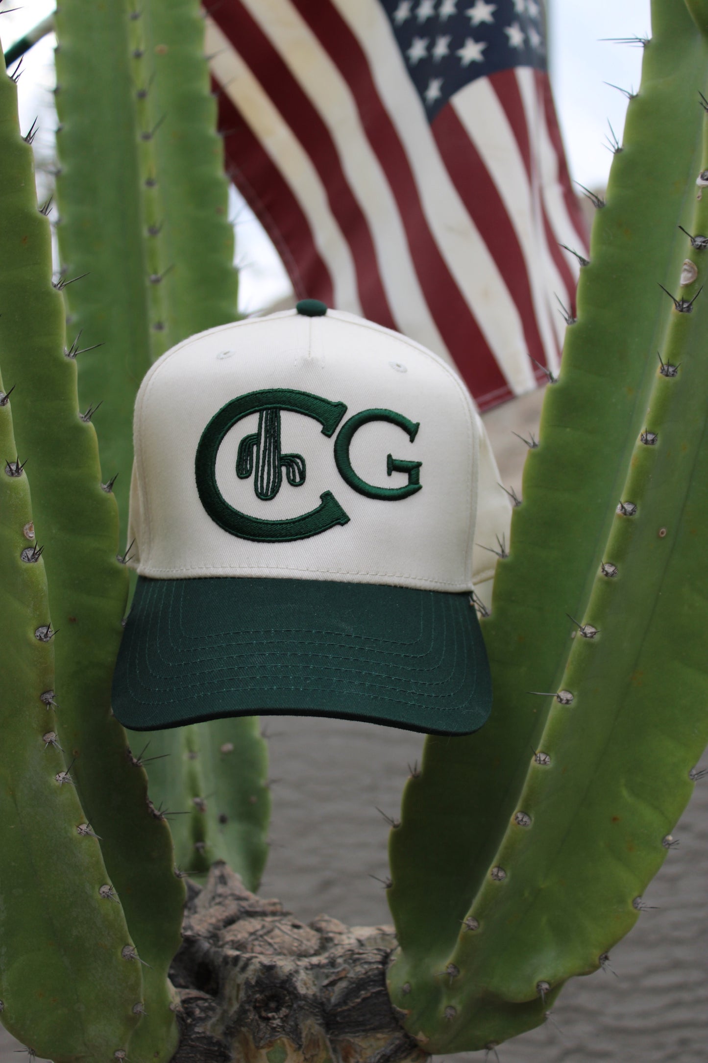 Cacti Guy Core Logo Two Tone Cream Cap