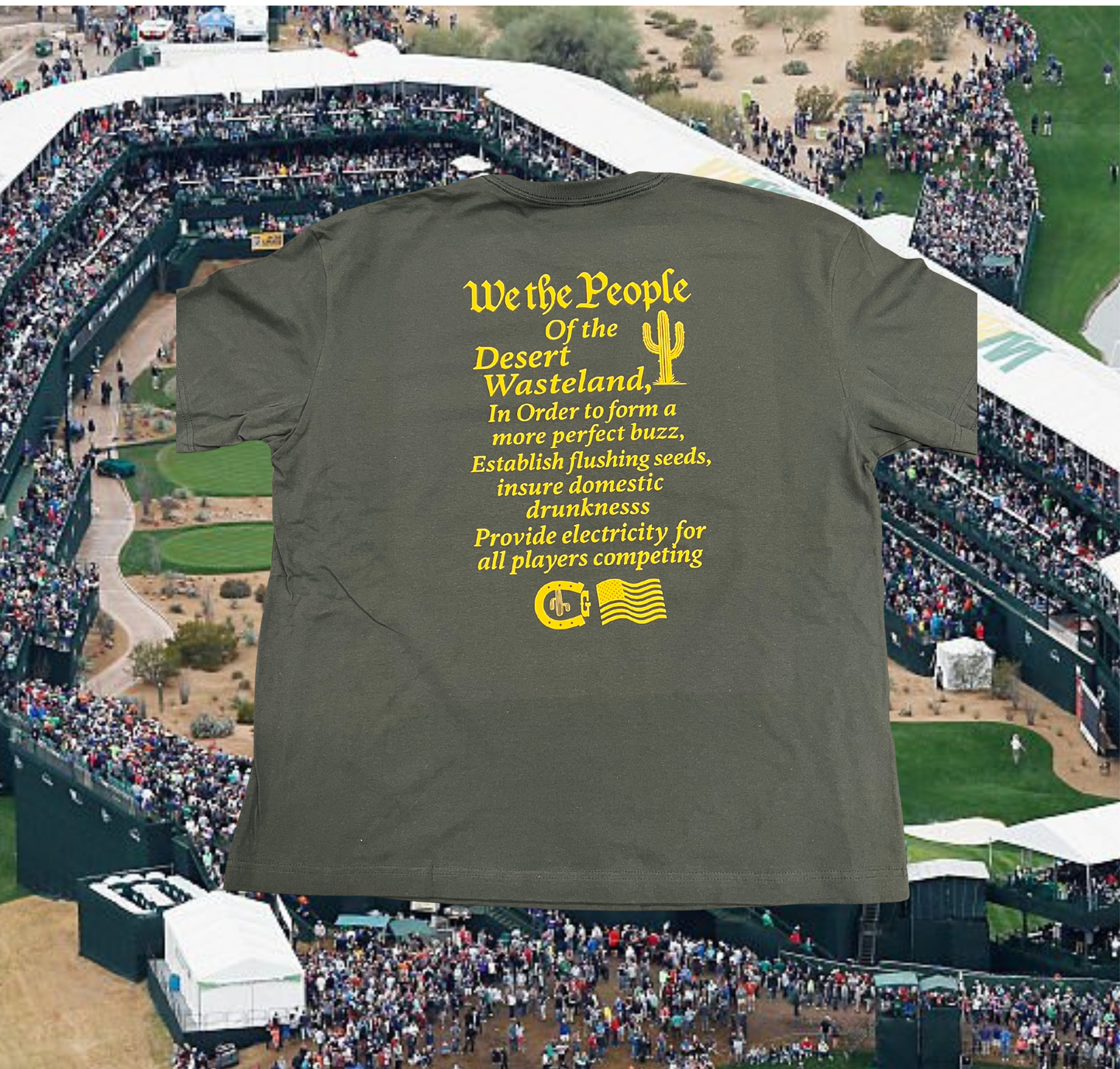 PHX Open Cacti Guy Green Pin Seeker T Shirt
