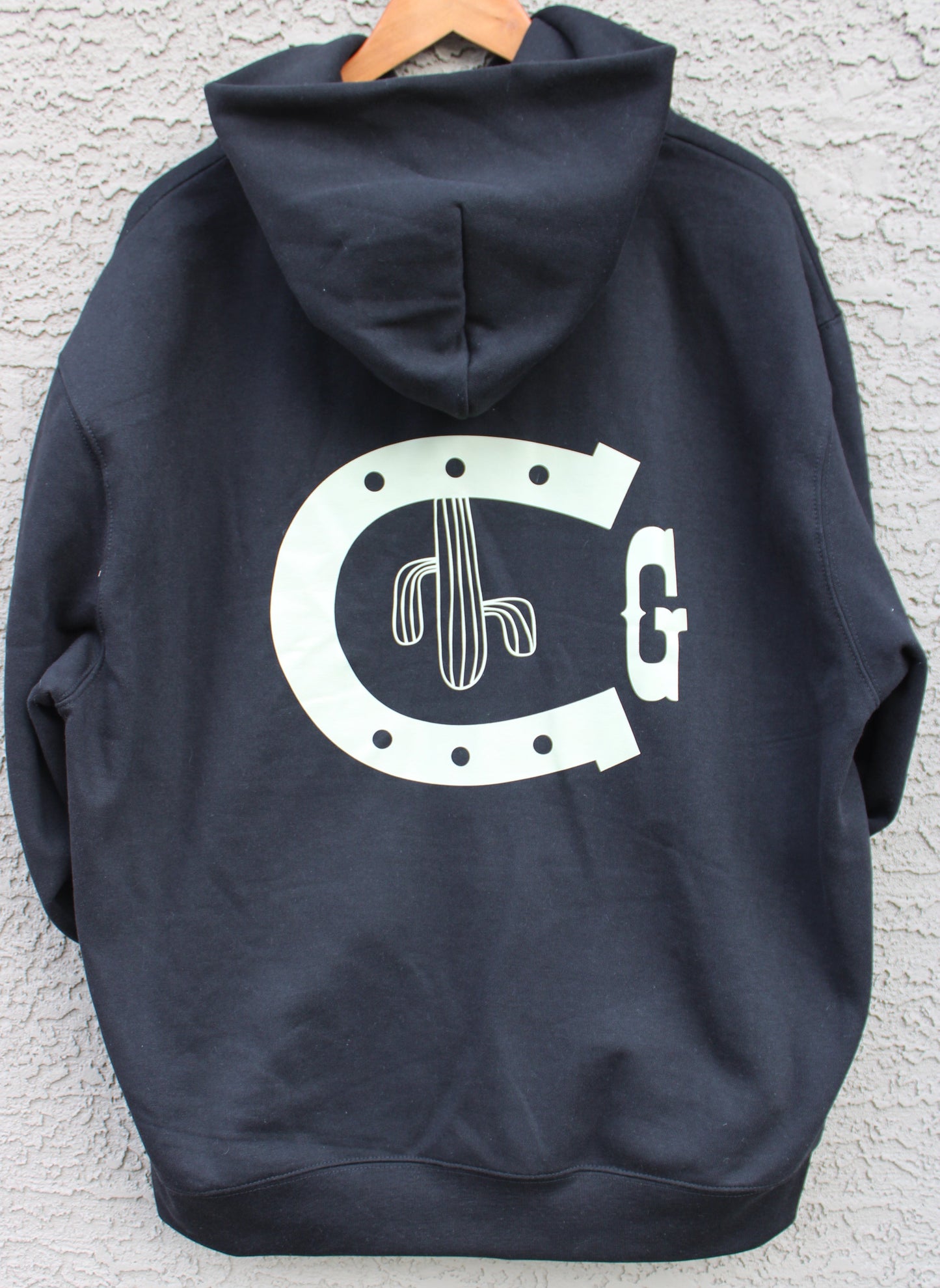 Cacti Guy Black Horseshoe Heavyweight Hoodie