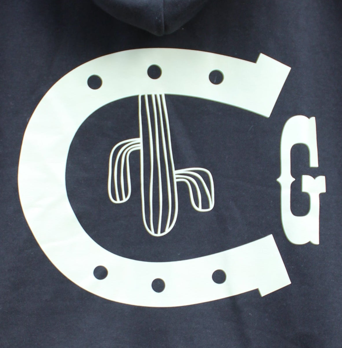 Cacti Guy Black Horseshoe Heavyweight Hoodie