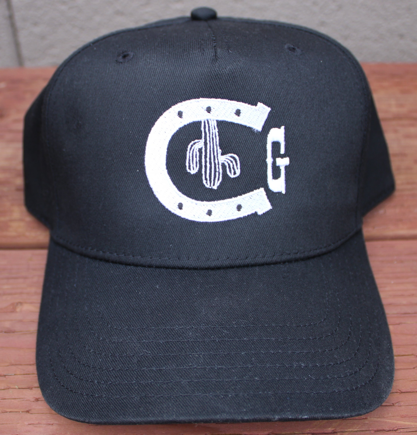 Cacti Guy Horseshoe Black & White Hat