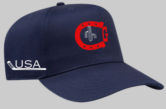 Cacti Guy Navy USA Triple Deke Cap