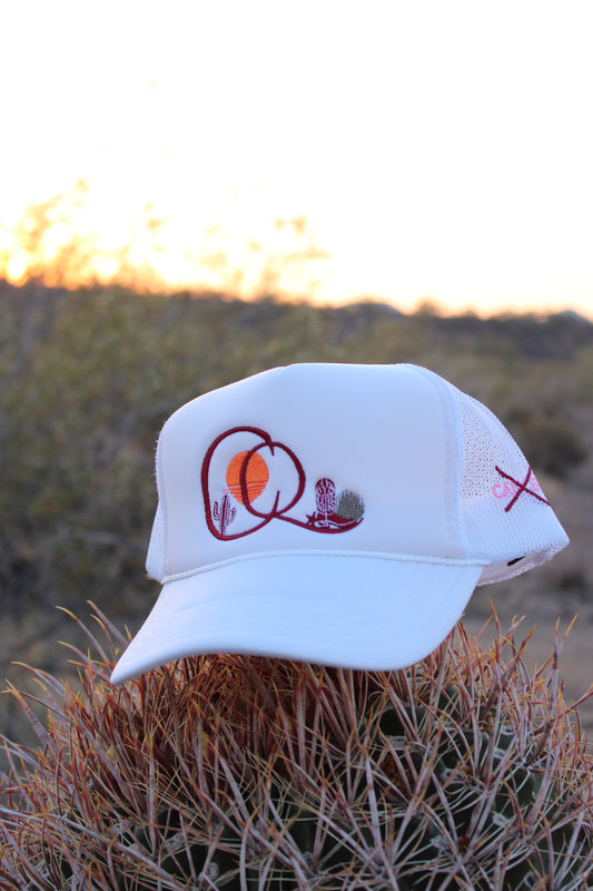 Cactus Queen White Foam Trucker Hat